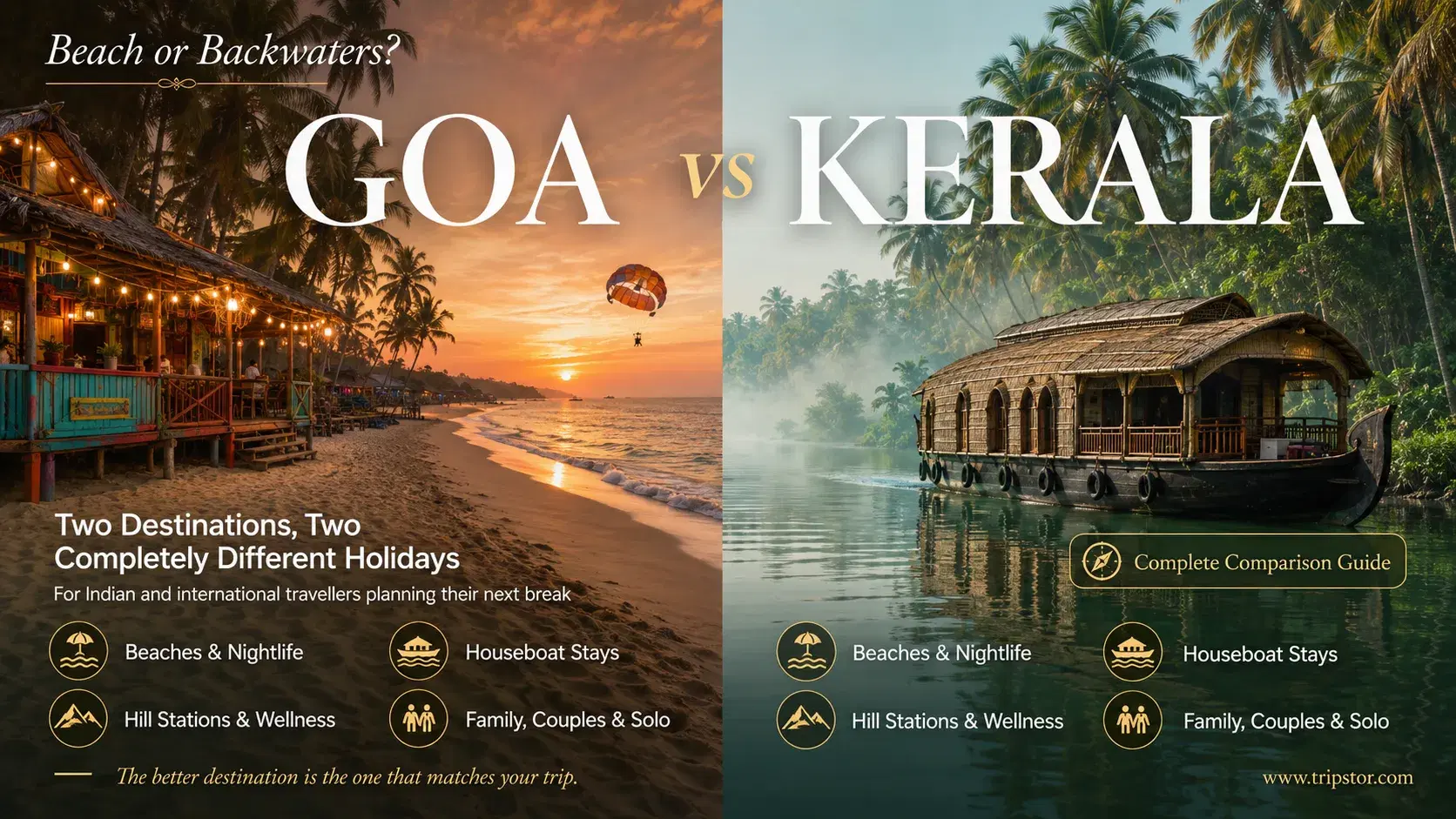 Goa vs Kerala: Which Holiday Destination is Better? — goa vs kerala which is better — Goa | Tripstor